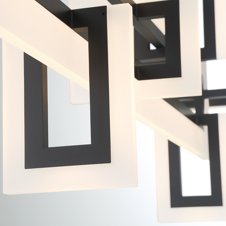 Średnia lampa wyspowa Inizio - Matowa czerń Quintiesse Eurofase QN-INIZIO-LP-M-BK