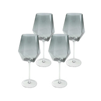KARE komplet 4 kieliszków do wina DIAMOND SMOKE 660 ml