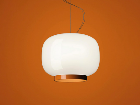 Lampa wisząca Chouchin Reverse 1 - Biało-pomarańczowy FOSCARINI