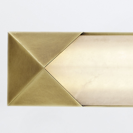 Duży kinkiet LED Caesar - Vintage mosiądz Quintiesse QN-CAESAR-W-L-VBS-AR