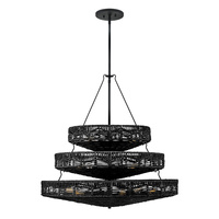 Żyrandol Ophelia - 13 źródeł światła - Czarny Quintiesse QN-OPHELIA-13P-BK-BK