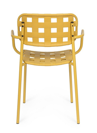 BIZZOTTO krzesło ogrodowe CLOVER ARM      żółte