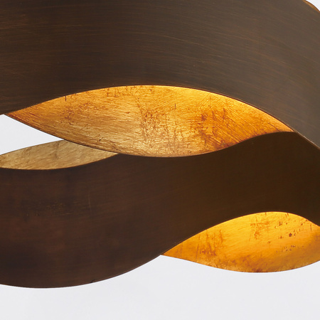 Duży żyrandol Vaughan - Brązowo-złoty Quintiesse Eurofase QN-VAUGHAN-P-L-BRZ-GD