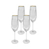 KARE komplet 4 kieliszków do szampana     DIAMOND RIM 360 ml