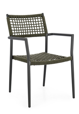 BIZZOTTO krzesło ogrodowe CALETA czarne   / zielone