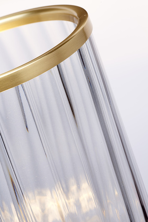 Lampa stołowa Arno - 1 źródło światła - Postarzany mosiądz Arno Quintiesse  QN-ARNO-SMOKE-AB