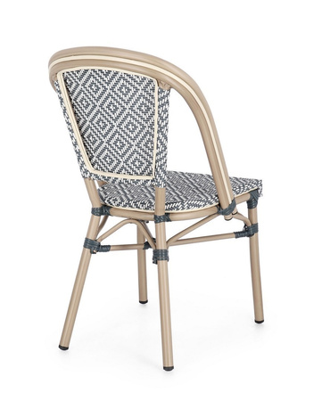 BIZZOTTO krzesło ogrodowe SILVEIRA        czarne