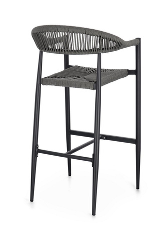 BIZZOTTO krzesło barowe ogrodowe JANDIA   szare