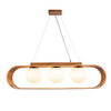 Lampa wisząca Sfera Brązowy, Drewno Quintiesse Accord QN-SFERA-3P-TEAK