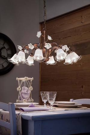 LAMPADARIO  / CHANDELIER  SIENA Ferroluce C1185-8