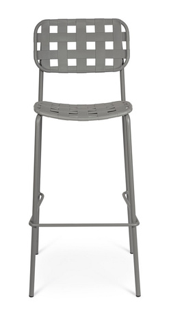 BIZZOTTO krzesło barowe ogrodowe CLOVER   szare