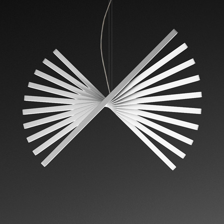 Vibia Rhythm Lampa Wisząca LED 10-punktowa, szer. 45, wys. 200, GL 47 cm, Beżowo-Biały Mat Bia