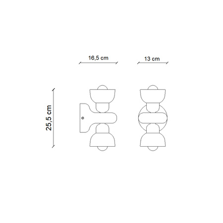APPLIQUE 2 LUCI / WALL LAMP BERIMBAU Ferroluce C2601-APO