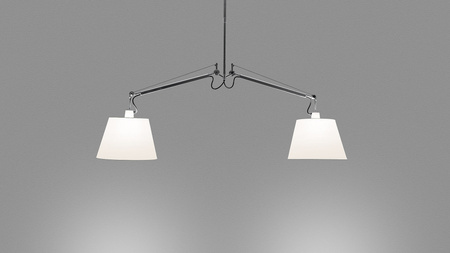 TOLOMEO BASCULANTE 2 BRACCI 32cm szary ARTEMIDE 0630010A+0781010A