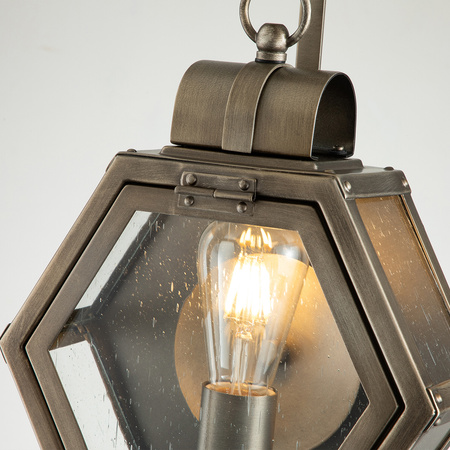 Mała latarnia naścienna Heath - 1 źródło światła - Oksydowany brąz Heath Quintiesse Quoizel QN-HEATH-S-BU