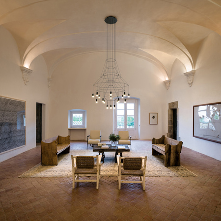 Vibia Wireflow Lampa Wisząca LED, szer. 120, wys. 279 GL 120 cm, Czarny Polysk