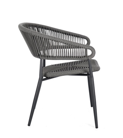 BIZZOTTO krzesło ogrodowe ALGAIDA szare