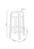 Krzesło barowe CHARLES 65 transparentne - poliwęglan