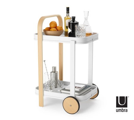 UMBRA wózek do serwowania BELLWOOD biały naturalny