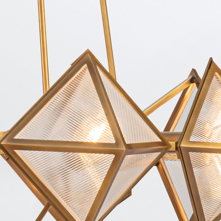 Żyrandol Cairo - 8 źródeł światła - Vintage mosiądz Quintiesse QN-CAIRO8-VBS-CR