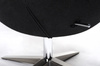 Fotel EGG SZEROKI czarny.4 - wełna, podstawa stal