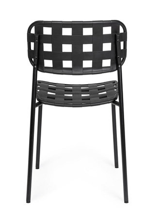 BIZZOTTO krzesło ogrodowe CLOVER czarne