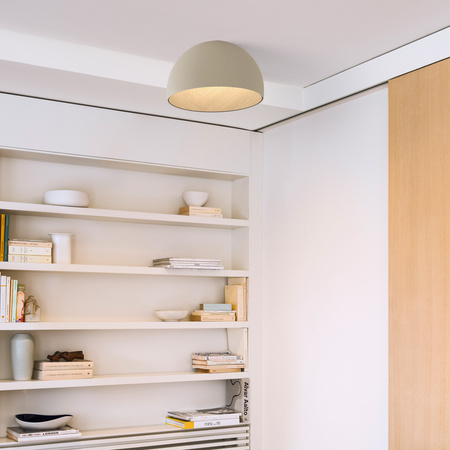 Vibia Duo Lampa Sufitowa LED Prosta 4000 K, 35, wys. 19 cm, Kremowy Mat Dąb