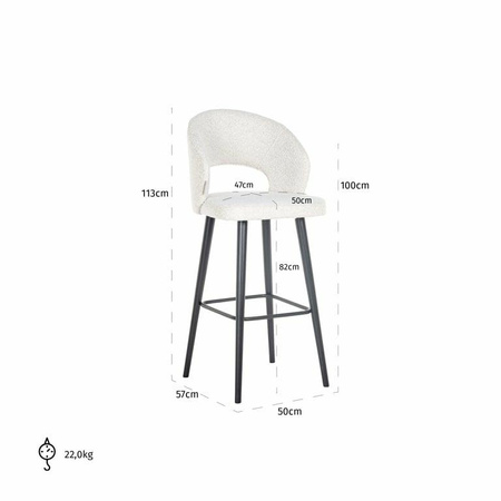 RICHMOND krzesło barowe SAVOY BOUCLE 82