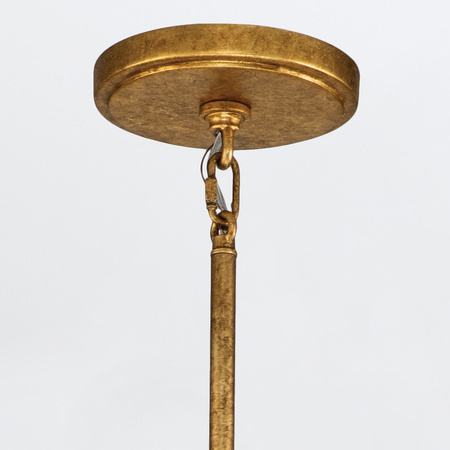 Żyrandol Sawgrass - 6 źródeł światła - Płatkowe złoto Quintiesse QN-SAWGRASS-6-DG-O