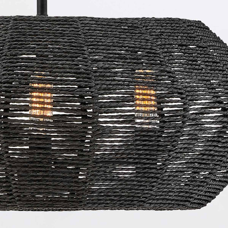 Lampa wisząca Luca - 3 źródła światła - Czarny Quintiesse QN-LUCA-P-S-BK-BK