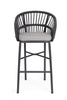 BIZZOTTO krzesło barowe ogrodowe          ODIVELAS czarne