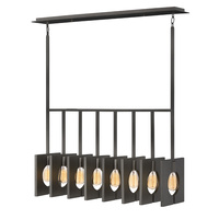 Żyrandol Ludlow - 8 źródeł światła - Szczotkowany grafit Ludlow Quintiesse Lisa McDennon by Hinkley QN-LUDLOW8-GR