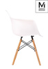 MODESTO fotel DAW DSW biały - polipropylen, nogi bukowe