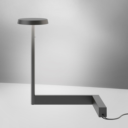 Vibia Flat Lampa Stołowa LED ze Ściemniaczem, szer. 29, wys. 30, GL 17 cm, Czarny