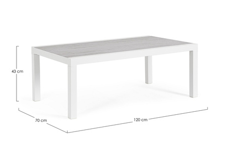 BIZZOTTO stolik ogrodowy KLEDI 120 biały