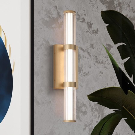 Średni kinkiet LED Fayton - Szczotkowane złoto Quintiesse Eurofase QN-FAYTON-M-BG