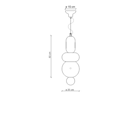 SOSPENSIONE 3 ELEMENTI - PENDANT WITH 3 ELEMENTS BUMBUM Ferroluce C2762-MIX