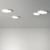 Vibia Up Lampa Sufitowa LED, szer. 106, wys. 7 GL 106 cm, Biały Mat Satyna