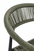 BIZZOTTO krzesło barowe ogrodowe JANDIA   szare / zielone