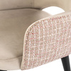 RICHMOND krzesło GIOVANNA beżowy welur    / trendy róż