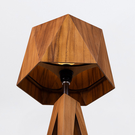 Lampa stołowa Angular Brązowy, Drewno Quintiesse Accord QN-ANGULAR-TL-TEAK