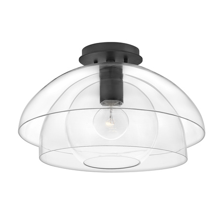 Lampa wisząca / Półplafon Lotus - 1 źródło światła - Czarna Lotus Quintiesse Hinkley QN-LOTUS-P-BLK