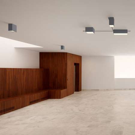 Vibia Structural lampa sufitowa LED 1-punktowa szer. 18 wys. 21 gl. 12 cm szary mat