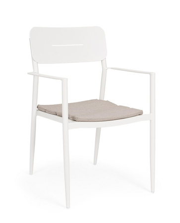 BIZZOTTO krzesło ogrodowe NEBULA białe