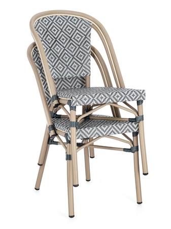 BIZZOTTO krzesło ogrodowe SILVEIRA        czarne