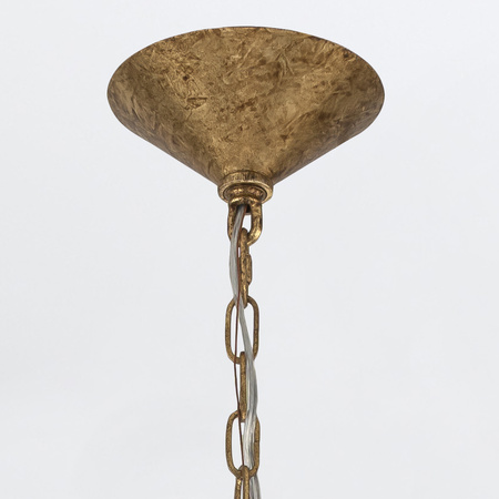 Lampa wisząca Meridian - 3 źródła światła - Przecierane złoto Quintiesse QN-MERIDIAN-3P-DG