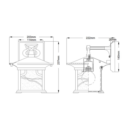 Średnia latarnia naścienna Morris - 1 źródło światła Morris Quintiesse Kichler QN-MORRIS-M