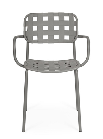 BIZZOTTO krzesło ogrodowe CLOVER ARM      szare