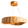 Lampa wisząca Horizon Brązowy, Drewno Quintiesse Accord QN-HORIZON-RING-LED-80-TEAK