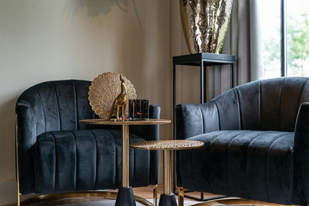 RICHMOND stolik kawowy COBRA 40 czarno-złoty